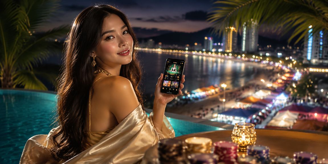 Sảnh casino trực tuyến tại h2shop với bàn Baccarat và dealer thật